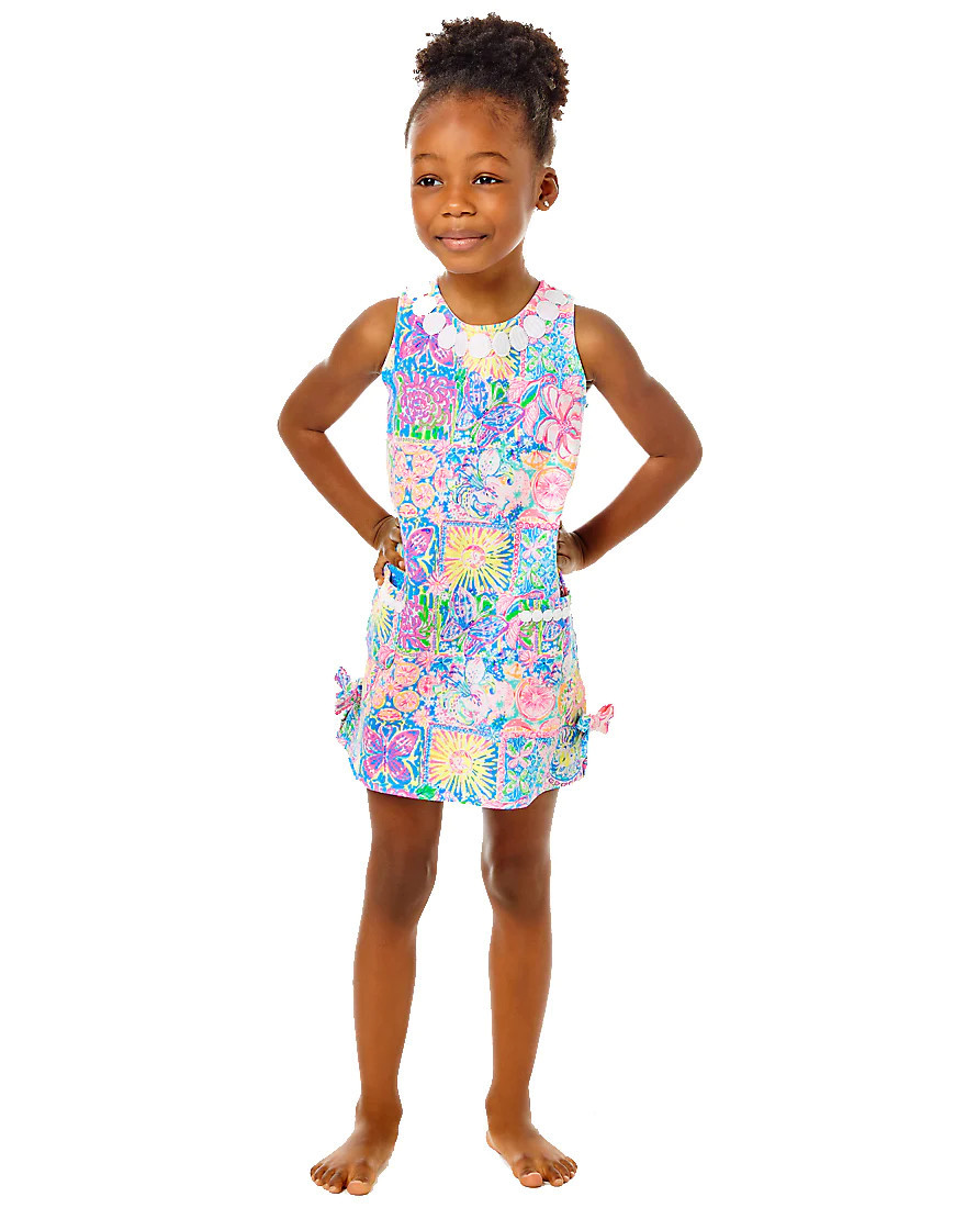 Girls Little Lilly Knit Shift Dress | Splash of Pink - A Lilly Pulitzer Store