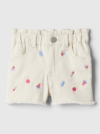 babyGap Paperbag Mom Jean Shorts | Gap Factory