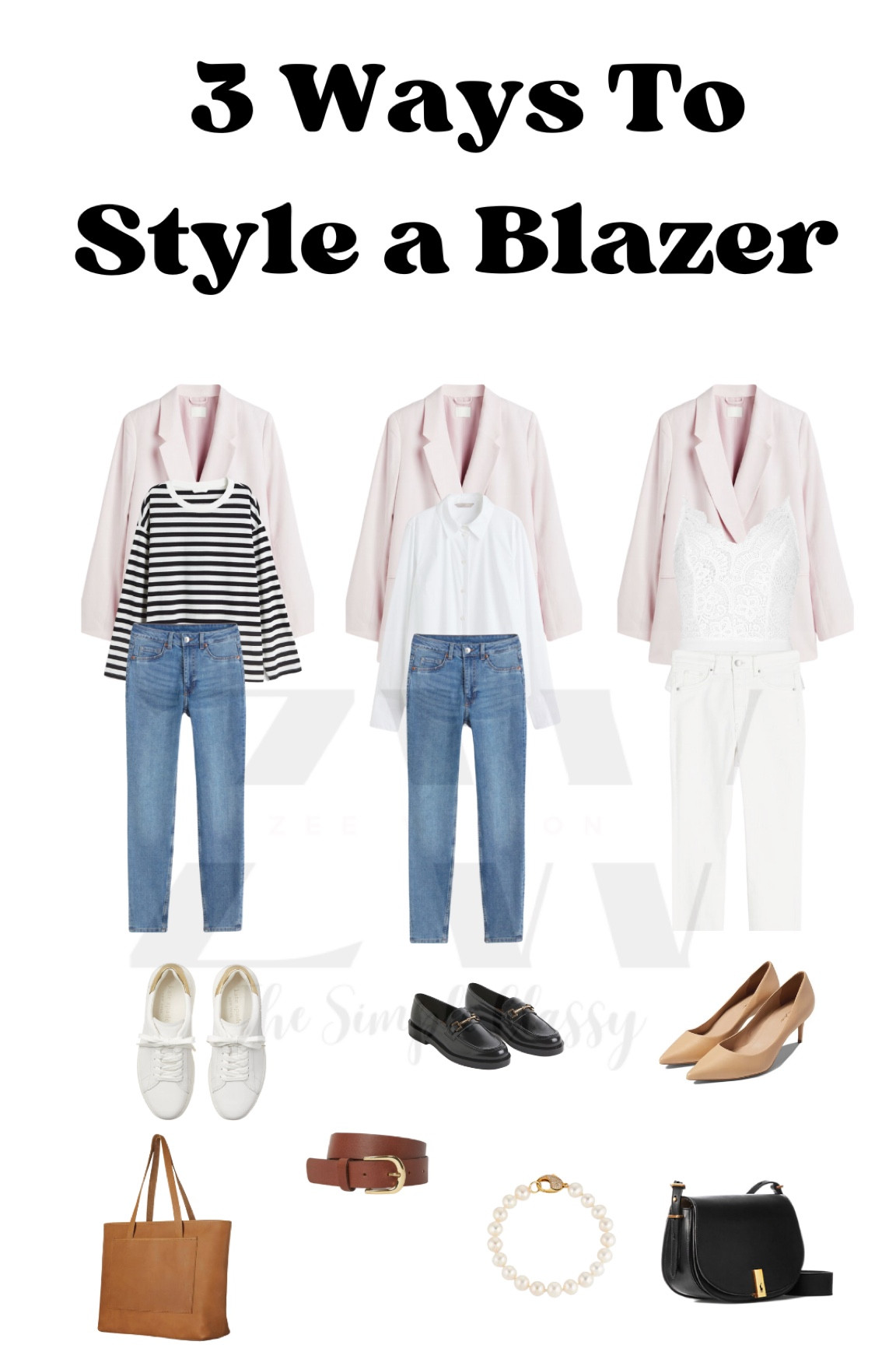 Here are 3 simple and chic ways to style a blazer. I’ve created a casual look like if you’re running errands, then a more dressy look to go out to brunch and the third look is glam for dinner or date night. Which look is your favourite? 

#LTKstyletip #LTKunder100 #LTKFind