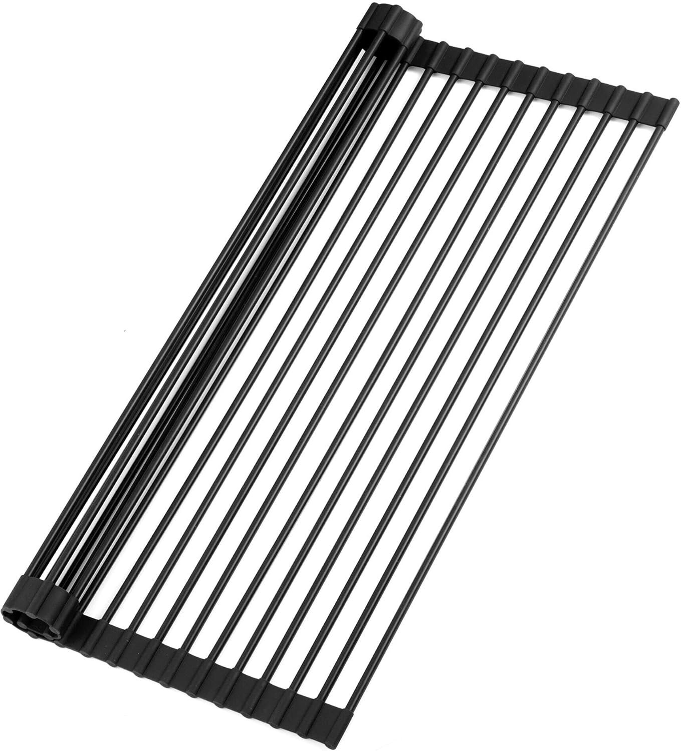 Zulay Kitchen - Large Roll Up Dish Drying Rack & Trivet (20.5 inches x 13 inches) - Black | Best Buy U.S.