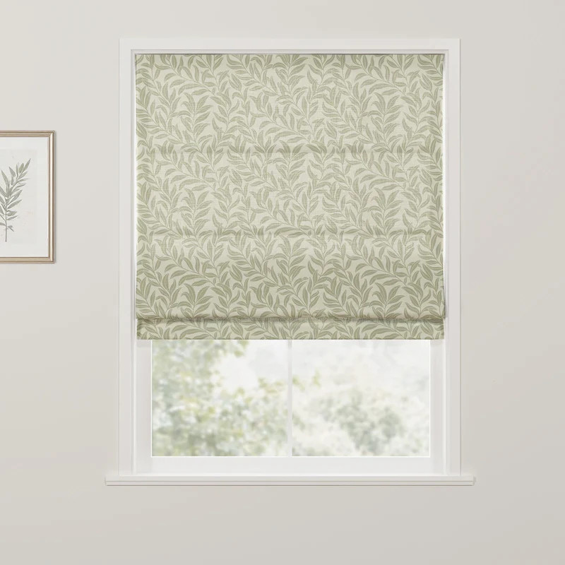 Leah Berin Dandelion Blockprint Cotton Roman Shade Cordless | TWOPAGES