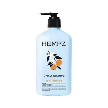 Hempz Triple Moisture Lotion Herbal Whipped Body Crème for Dry Skin, 17 fl oz | Walmart (US)