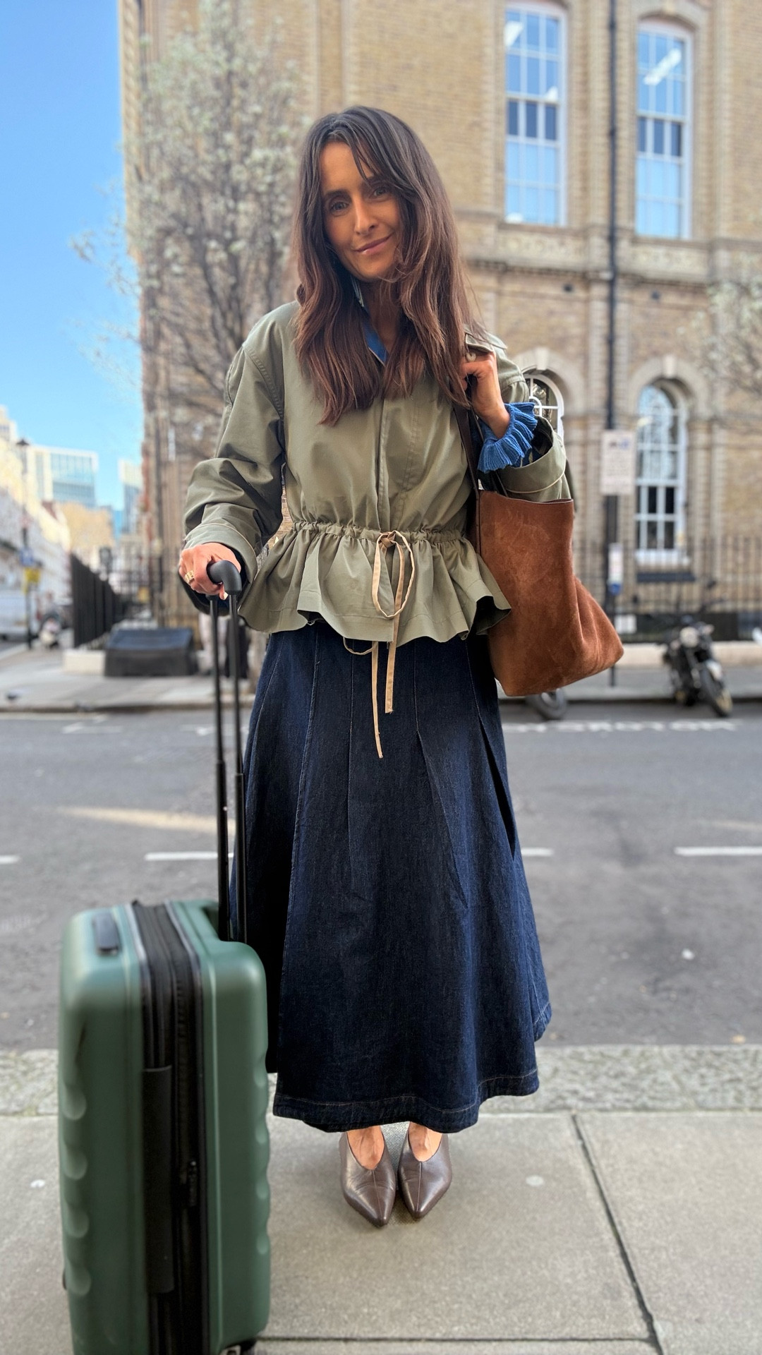 Jacket:coat size down 
Skirt relaxed  fit 
Shoes true to size 

#LTKspring #LTKuk #LTKeurope