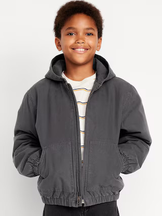 Hooded Canvas Jacket for Boys | Old Navy (US)