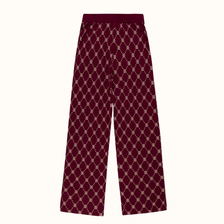 EE Monogram Lounger Pant -Bordeaux | EllandEmm