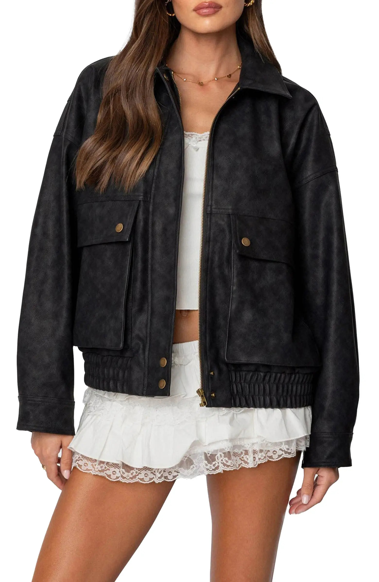 Faux Leather Bomber Jacket | Nordstrom