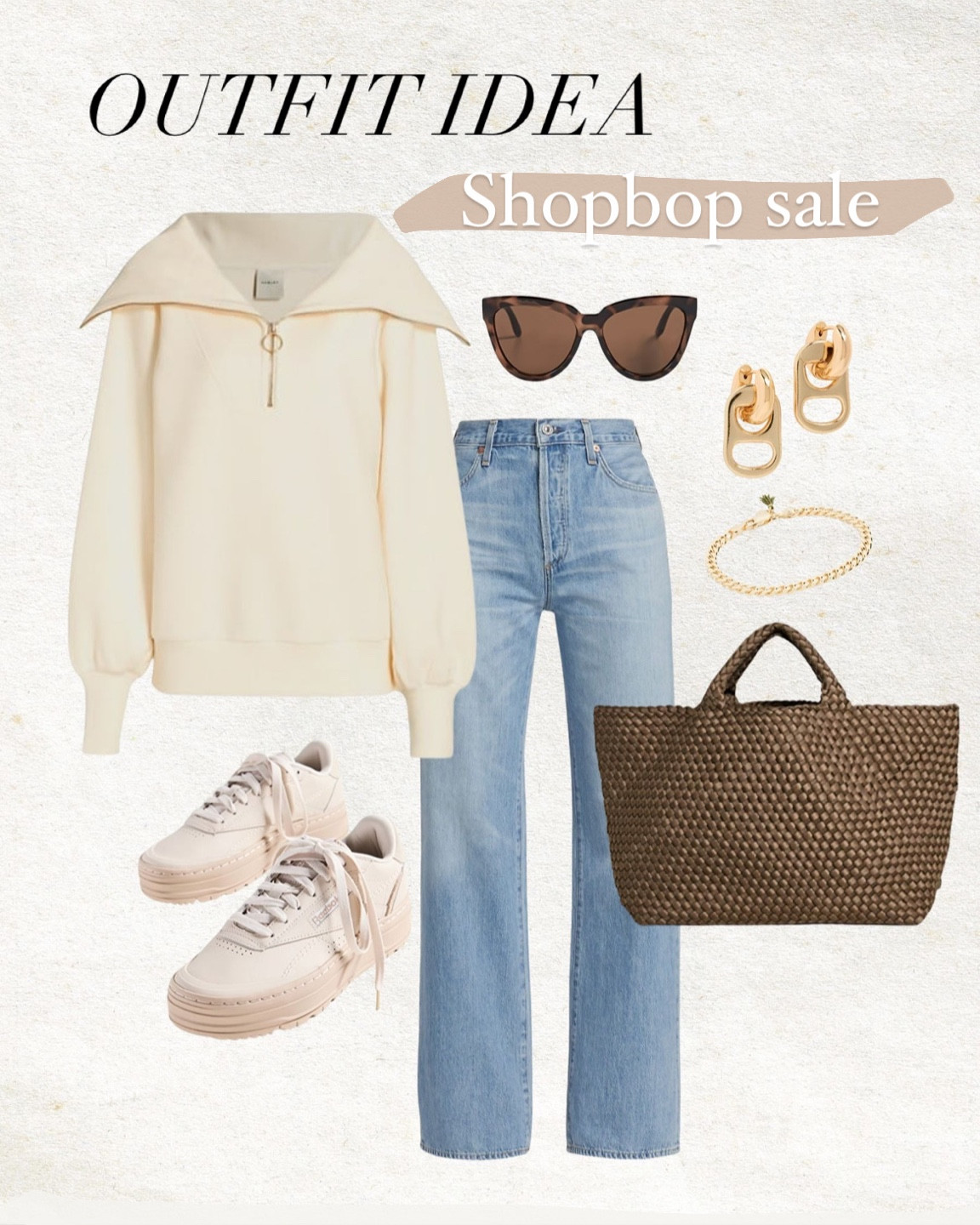 Outfit idea from the Shopbop sale ✨ this whole outfit is up to 25% off with the code STYLE 🤎

Fall style; fall outfit; shopbop style event; mom style; casual outfit; neutral outfit; varley sweater; citizens jeans; Reebok 

#LTKunder100 #LTKstyletip #LTKsalealert