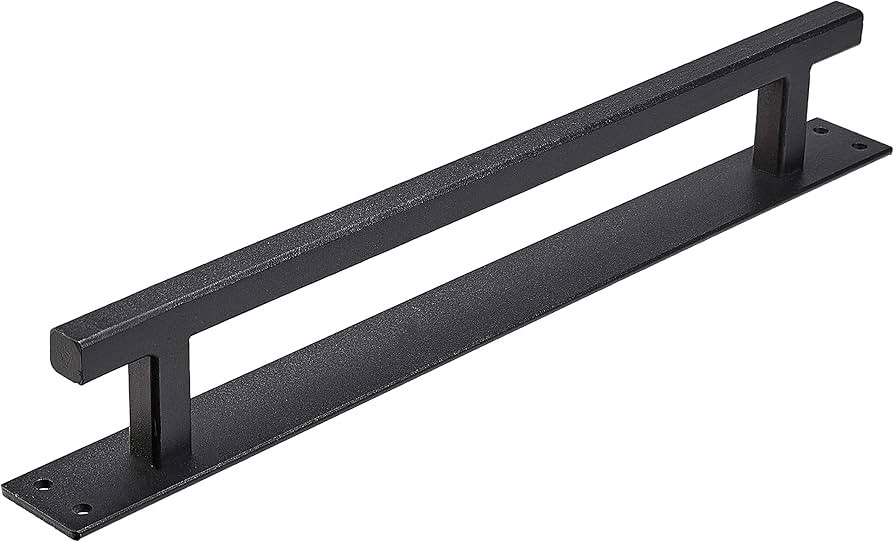Amazon Basics Barn Door Handle Pull Set - Straight Rustic, Black | Amazon (US)