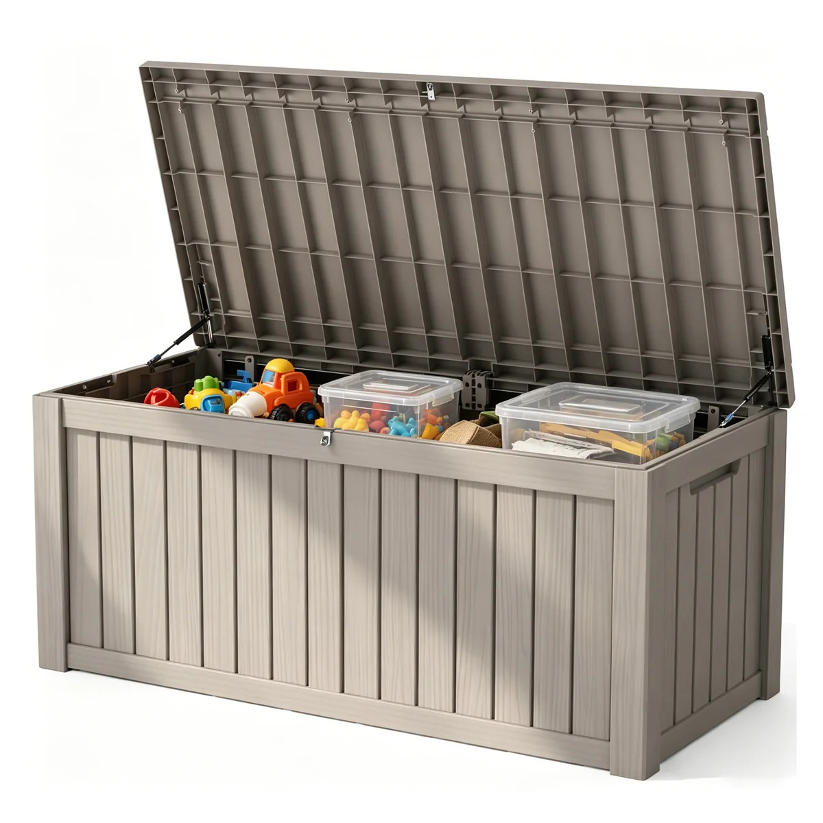 Outdoor Storage Box, 150 Gallon Waterproof Deck Box [Upgraded 3.0], Piston-Assisted Resin Trunk f... | Wayfair North America