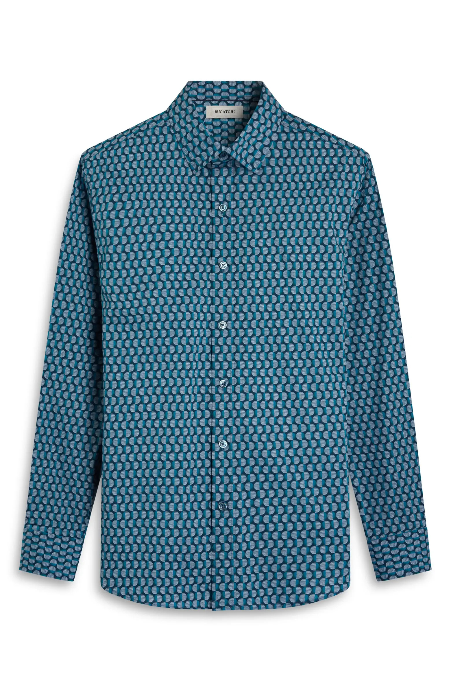 Julian Shaped Fit Geo Print Button-Up Shirt | Nordstrom