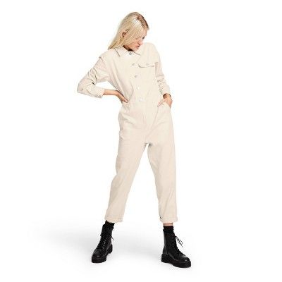 Women's Long Sleeve Jumpsuit - Sandy Liang x Target Cream | Target