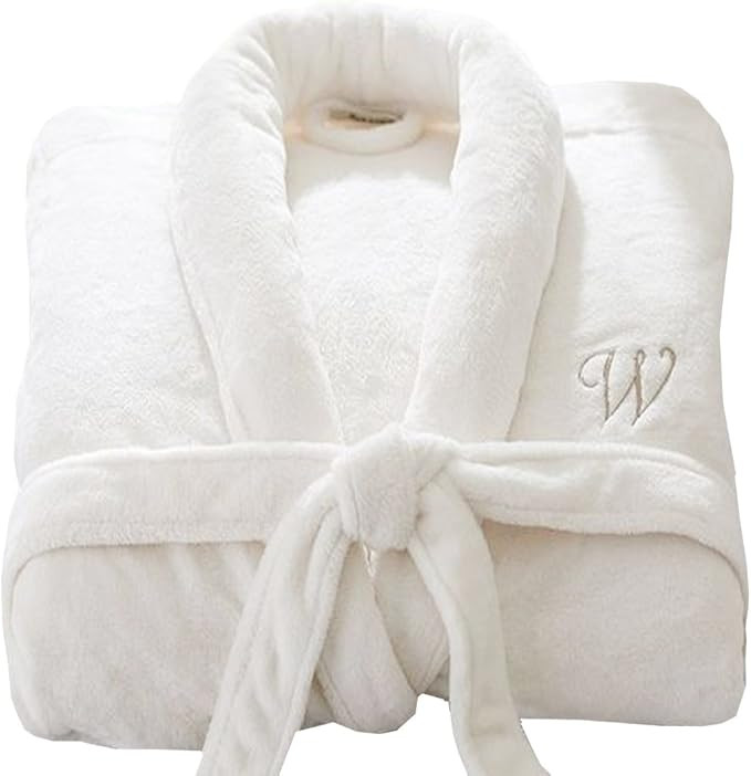 Personalised Bathrobe Custom with Your Text Embroidery on Luxury Velour 100% Cotton Terry Towel B... | Amazon (UK)