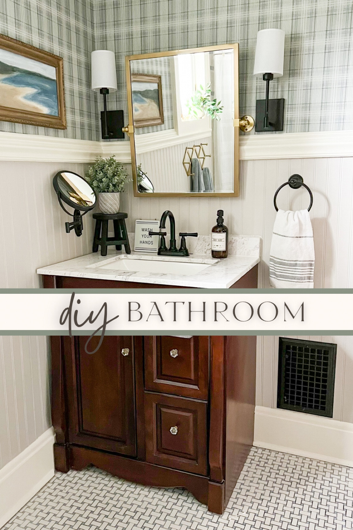 Bathroom updates! 

Vanity, mirror, towel, wallpaper, sconces, vanity, plant, art

#LTKFind #LTKhome #LTKstyletip