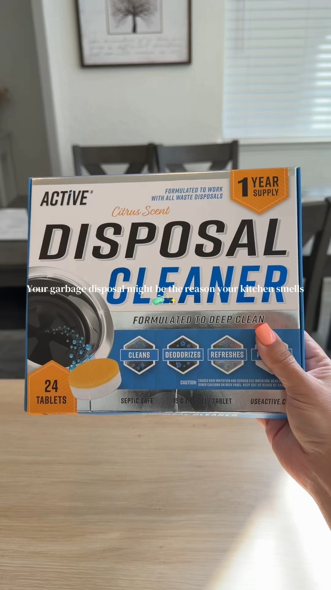 Foaming garbage disposal cleaner tablets eliminate odors, break down buildup, and leave your sink fresh with natural citrus power.

#GarbageDisposalCleaner
#KitchenCleaning
#SinkDeodorizer
#HomeCleaningHacks
#FreshKitchen

#LTKHome