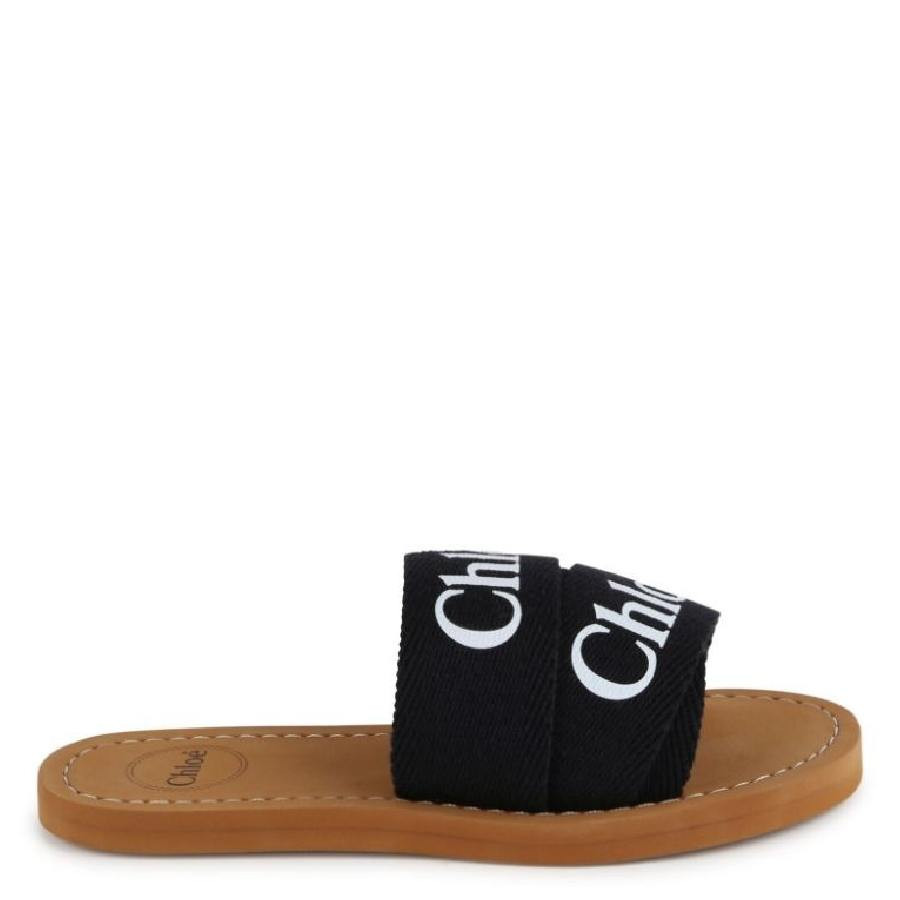 Chloe Kids Logo-Print Flat Sandals | Jomashop.com & JomaDeals.com