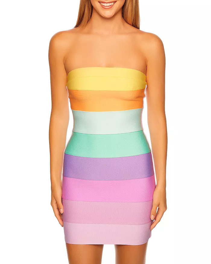 Rainbow Bandage Mini Dress | Bloomingdale's (US)