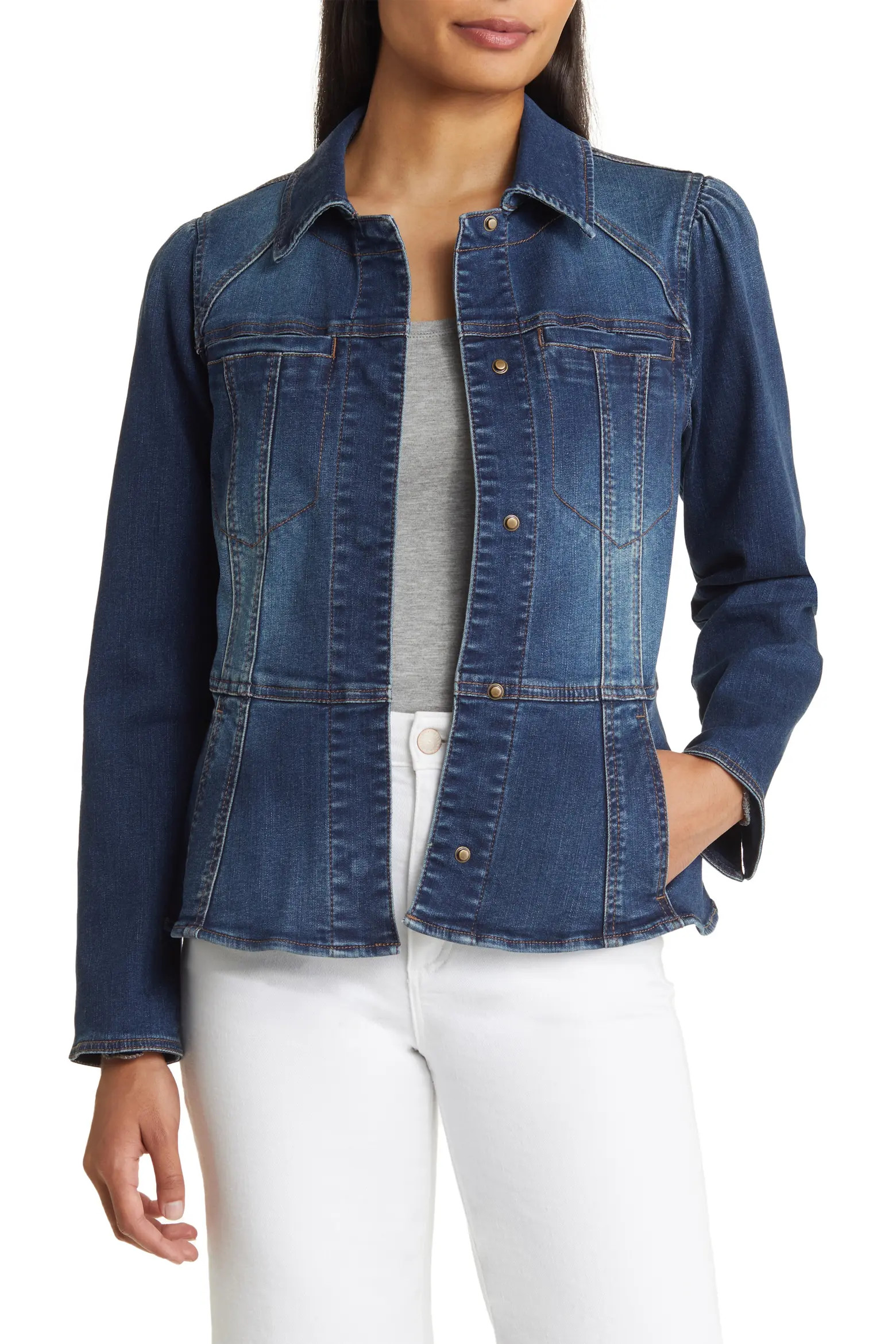 Peplum Denim Jacket (Women) | Nordstrom | Nordstrom