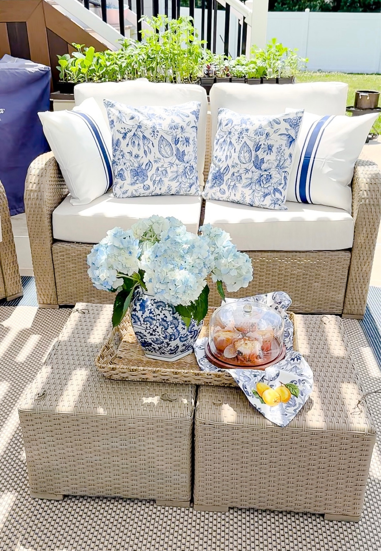 Outdoor lounge and serving tray. The perfect touch to my Amalfi themed paradise! 

#LTKunder100 #LTKhome #LTKunder50