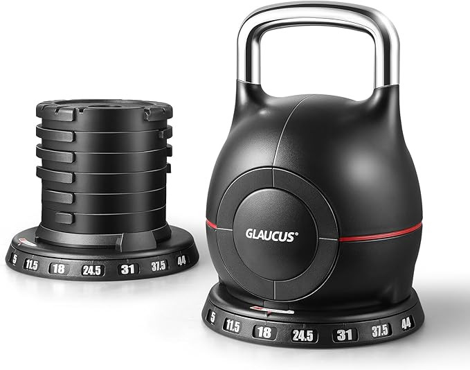 Adjustable Weights Kettlebell - Quickly Easy Adjusts 7 Weights(5lb-44lb), Ergonomic Kettle Bell f... | Amazon (US)