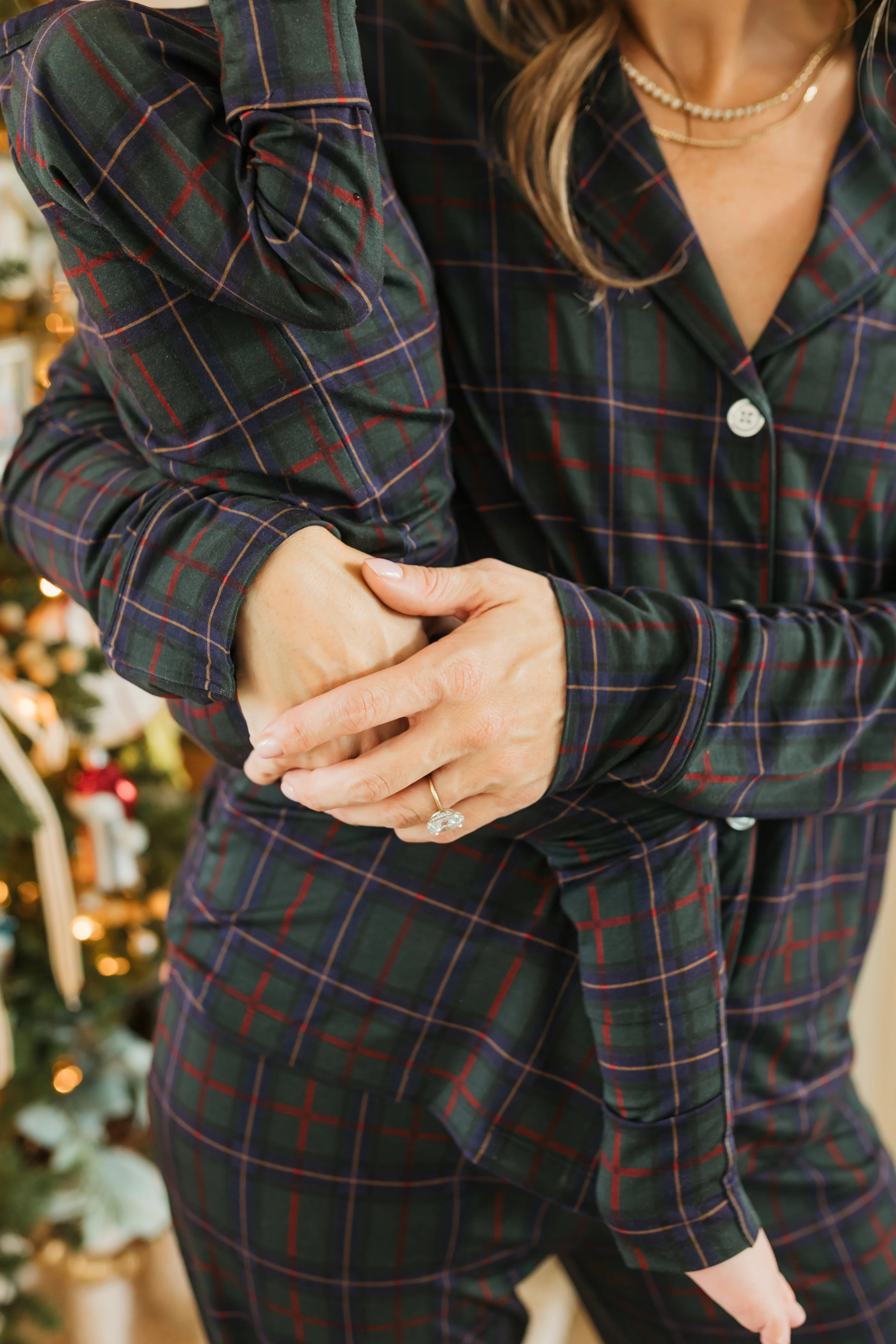 Midnight Mistletoe Plaid Zipper Romper IMJ x Daryl-Ann Denner | In My Jammers