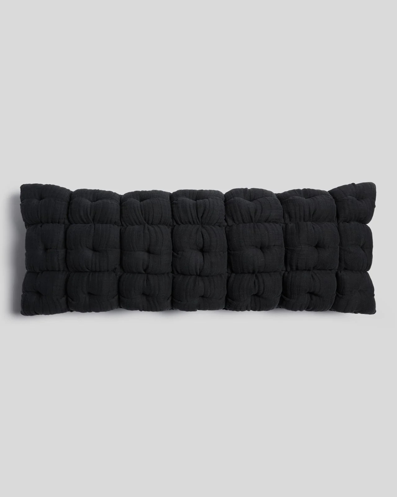 Cloud Linen Puff Lumbar Pillow Cover - FINAL SALE (Soft Black) | Parachute