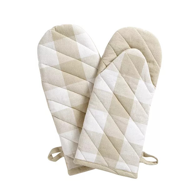 Farmhouse Living Buffalo Check Oven Mitt Pair - 13" x 6" - Elrene Home Fashions | Target