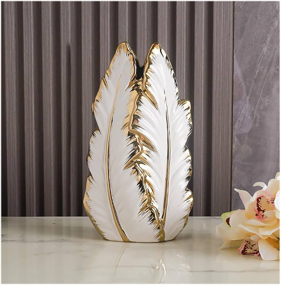 Nordic Light Luxury Gold Painted Ceramic high-end vases-Elegant Home Decor-Flower Vase/Contempora... | Amazon (US)