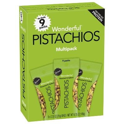 Wonderful No shell Roasted Salted Pistachios Multipack - 0.75oz | Target
