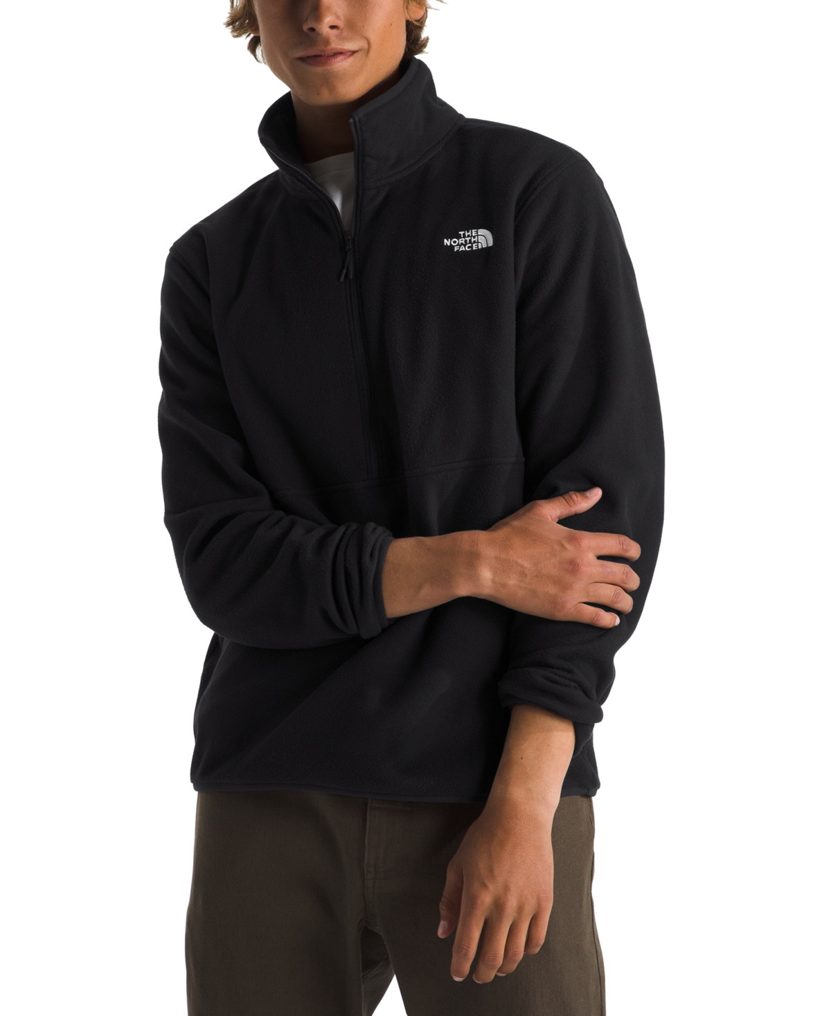 The North Face Men's Glacier Fleece Â½ Zip Jacket - Tnf Black | Macy's