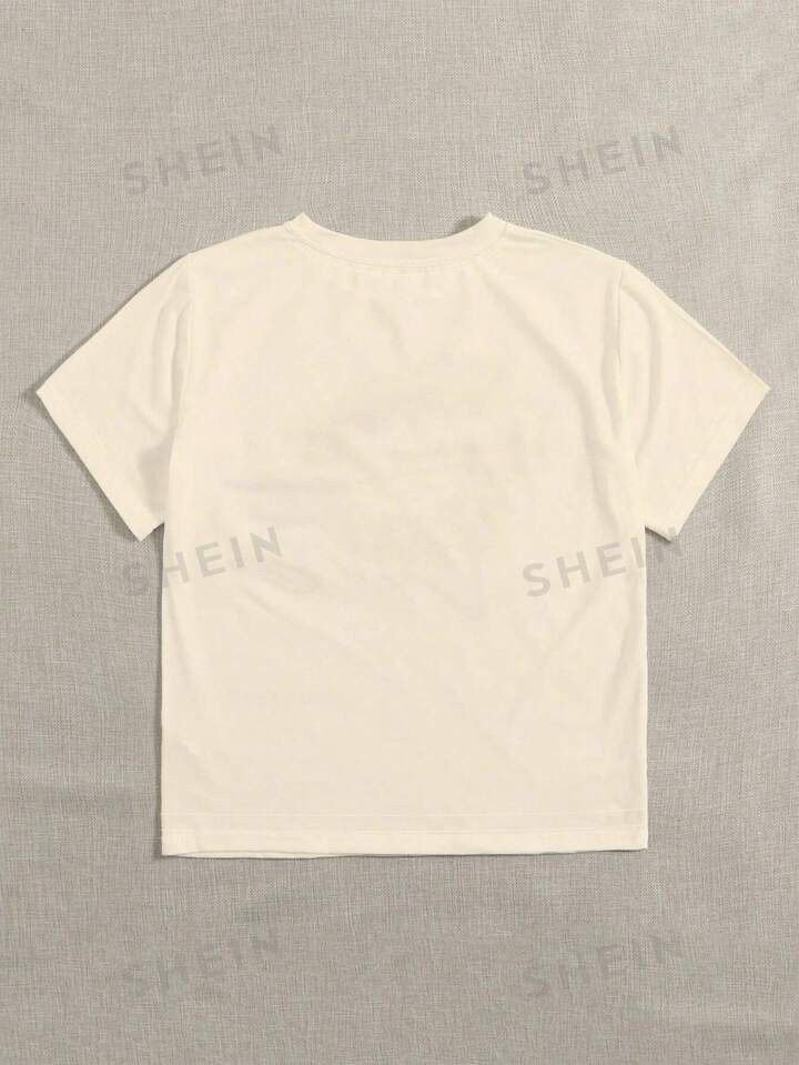 SHEIN LUNE Plus Size Summer Plants & Floral Print Casual T-Shirt For Women, Vacation Style | SHEIN