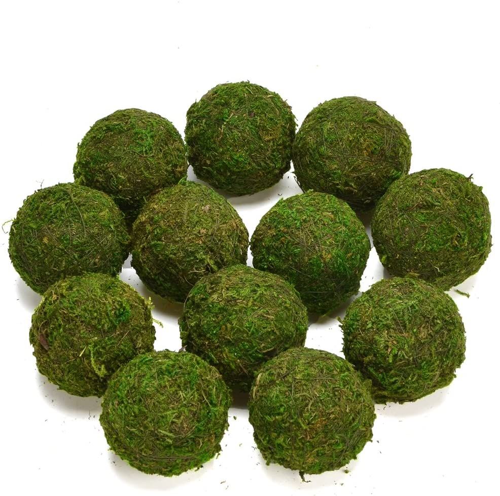Byher Natural Green Moss Decorative Ball,Handmade (3.5"-Set of 6) | Walmart (US)