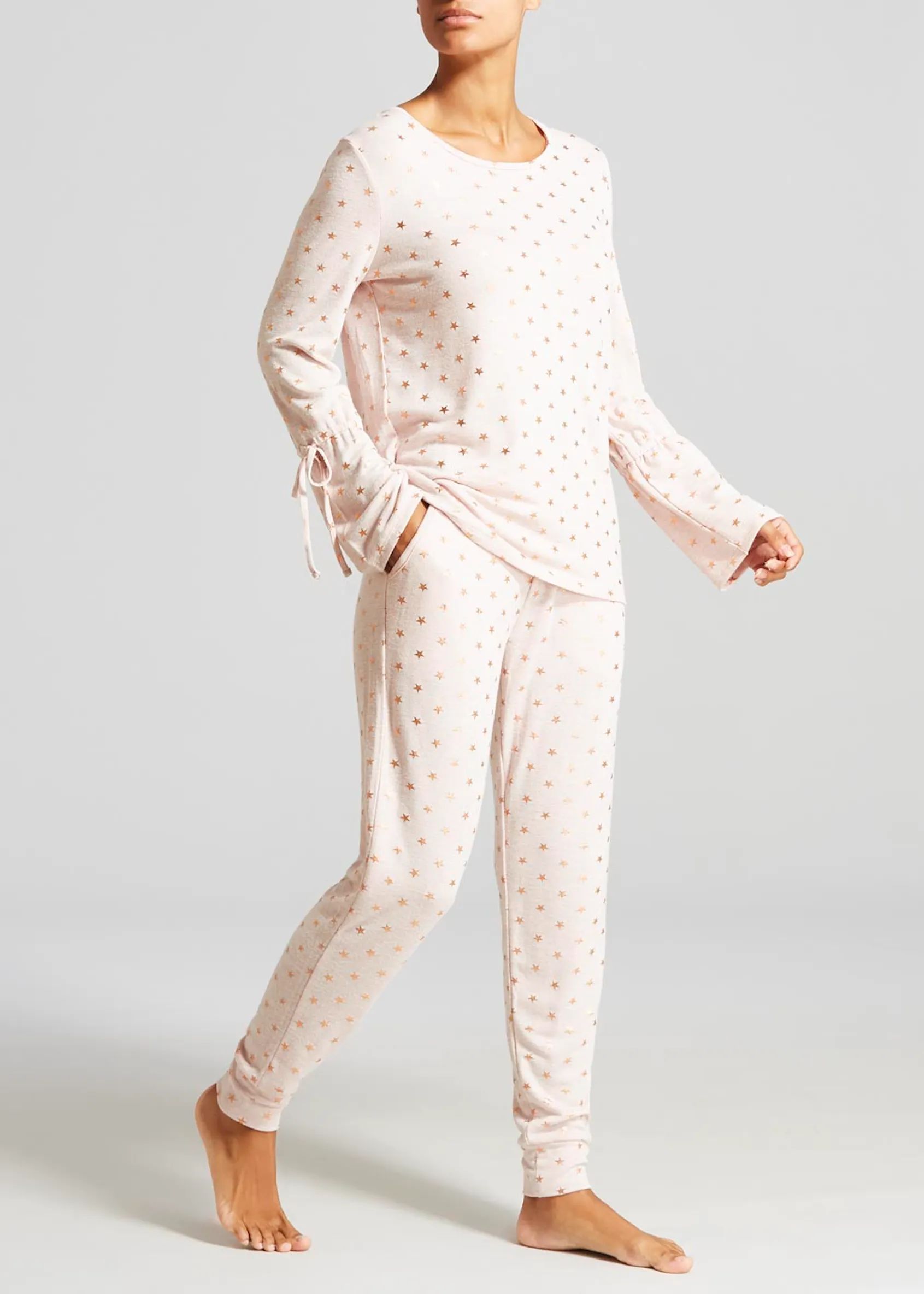 Star Print Snit Pyjama Set – Pink | Matalan (UK)