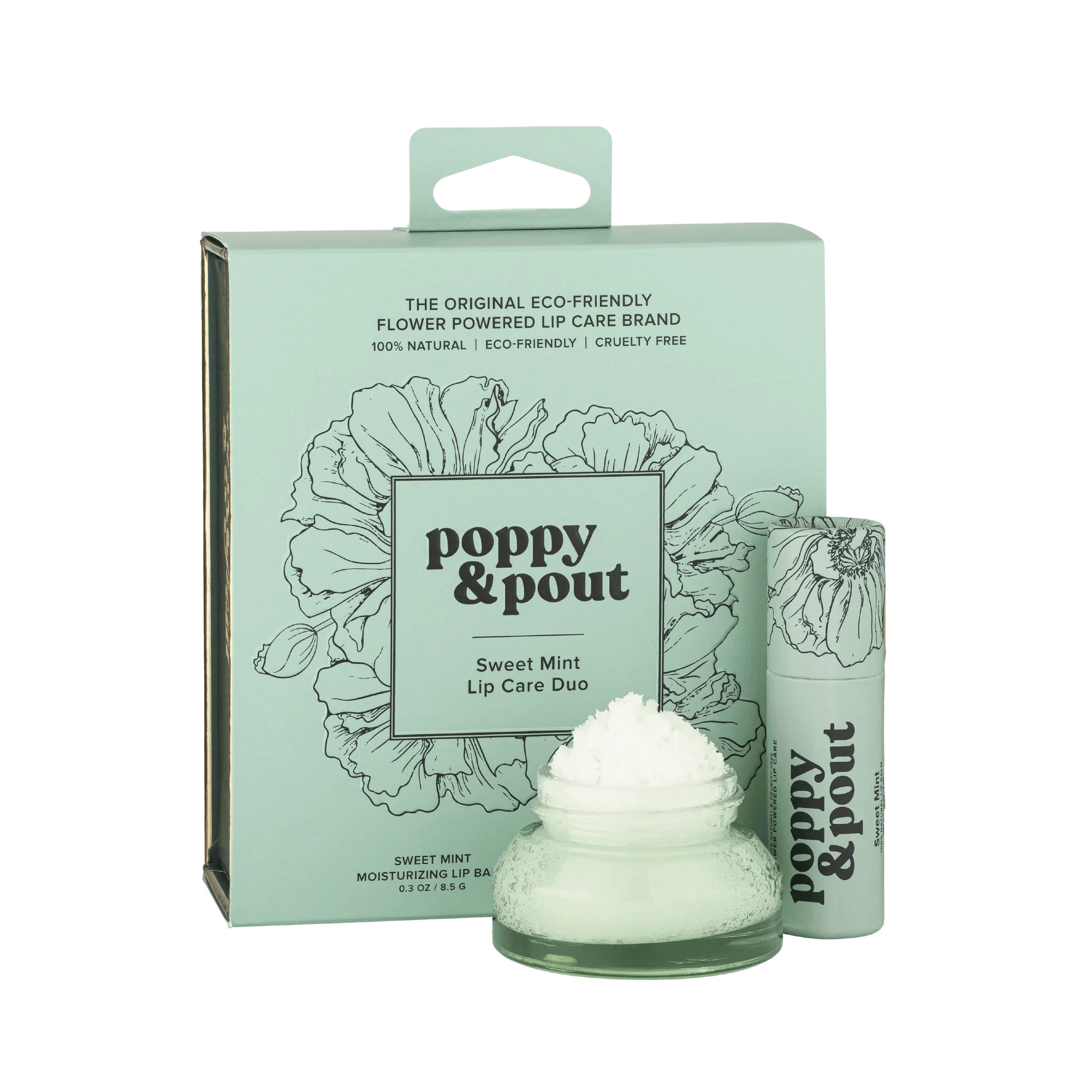 Sweet Mint Lip Care Duo | Poppy & Pout Natural Lip Care | Poppy & Pout