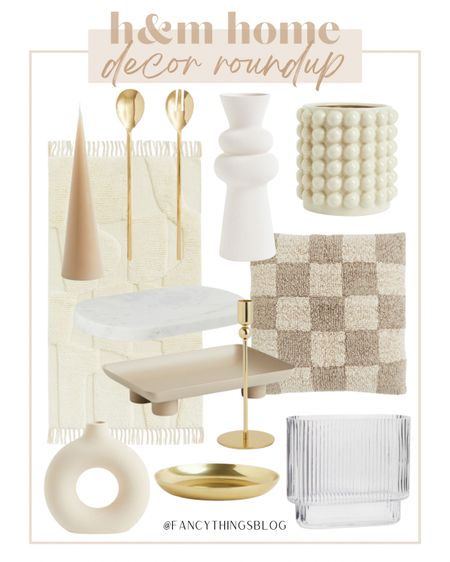 Decor roundup from H&M! Absolutely in love with all of their home stuff! ✨🤎

H&M decor, H&M home, neutral decor, aesthetic decor, decor finds, decor favorites, home decor, home finds, accent decor, gold decor, white decor, candlestick, candlestick holder, vase, ceramic vase, glass vase, fun vase, unique vase, texture, pattern, throw pillow, decorative tray, marble tray, rug, dish, fancythingsblog

#LTKFind #LTKhome