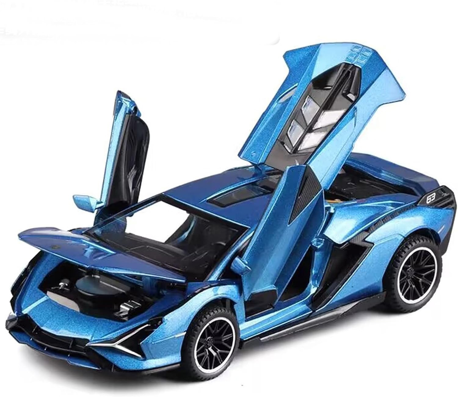 IYEAM Lambo Toy Car Sian FKP3 Die-Cast Car Model with Lights and Sound Pull Back Toy Car for Boys... | Amazon (US)