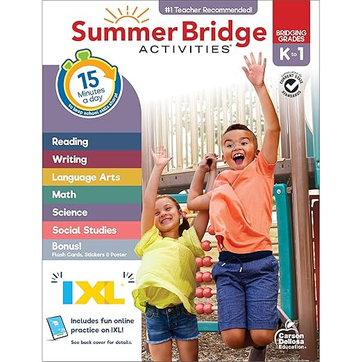 Summer Bridge Activities Kindergarten to 1st Grade Workbooks, Activity Book Ages 4-6 With Math, P... | Amazon (US)