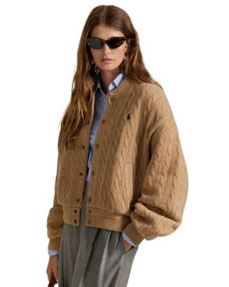 Cable Knit Wool Cashmere Bomber Jacket | Bloomingdale's (US)