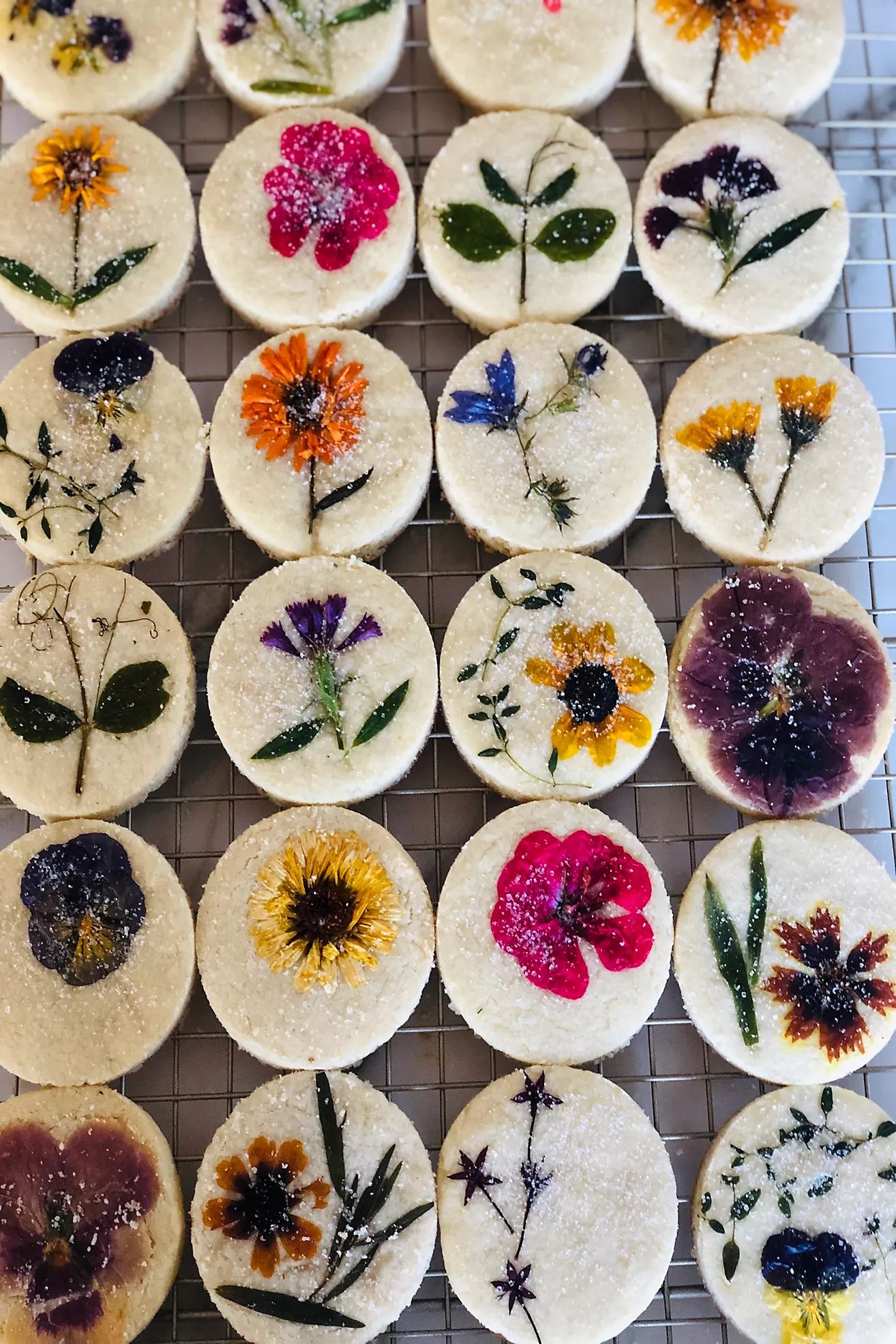 Eat Your Flowers Flower Pressed Shortbread Cookies | Anthropologie (US)