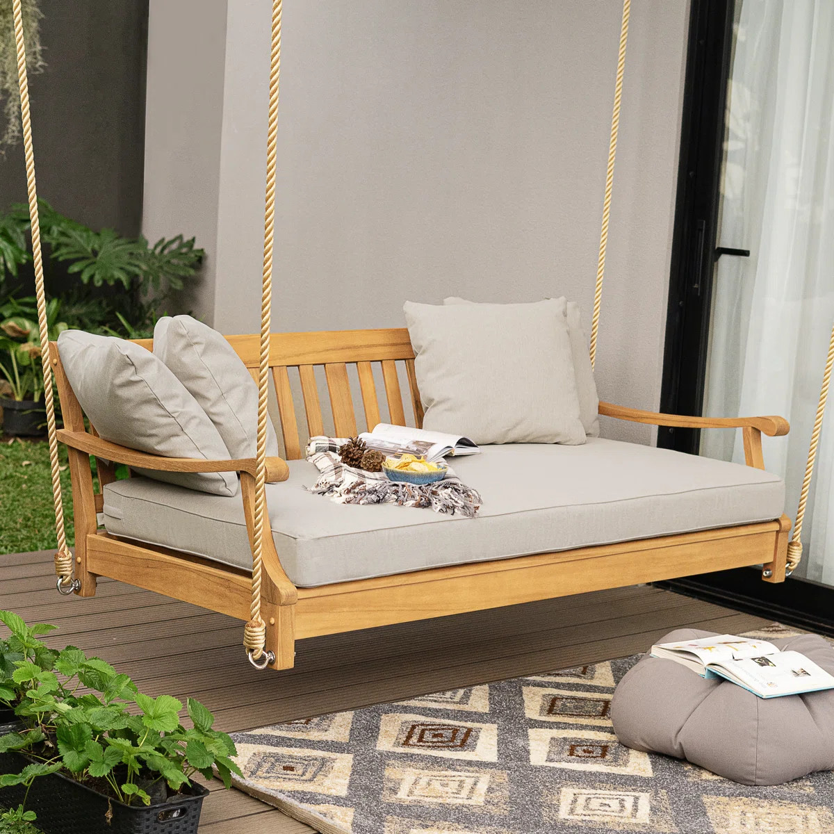 Arizona Teak Porch Swing Bed | Wayfair North America