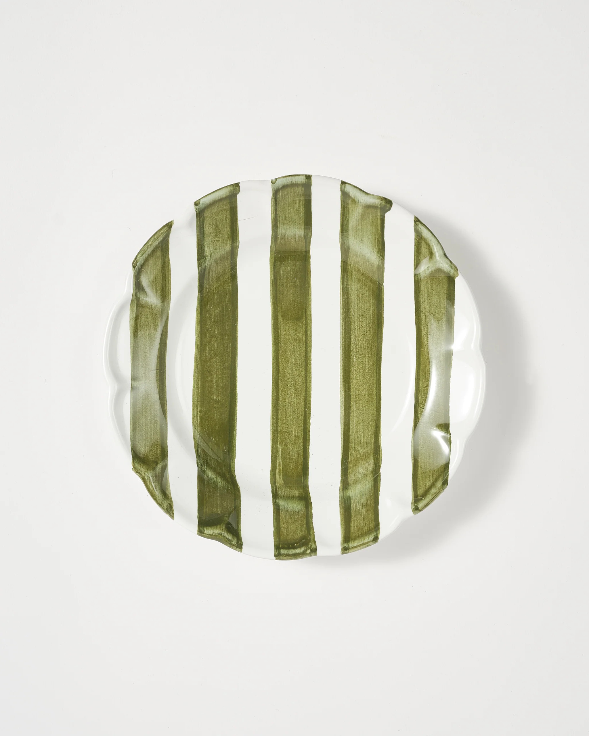 Righe Dessert Plate Green | Cabana Magazine