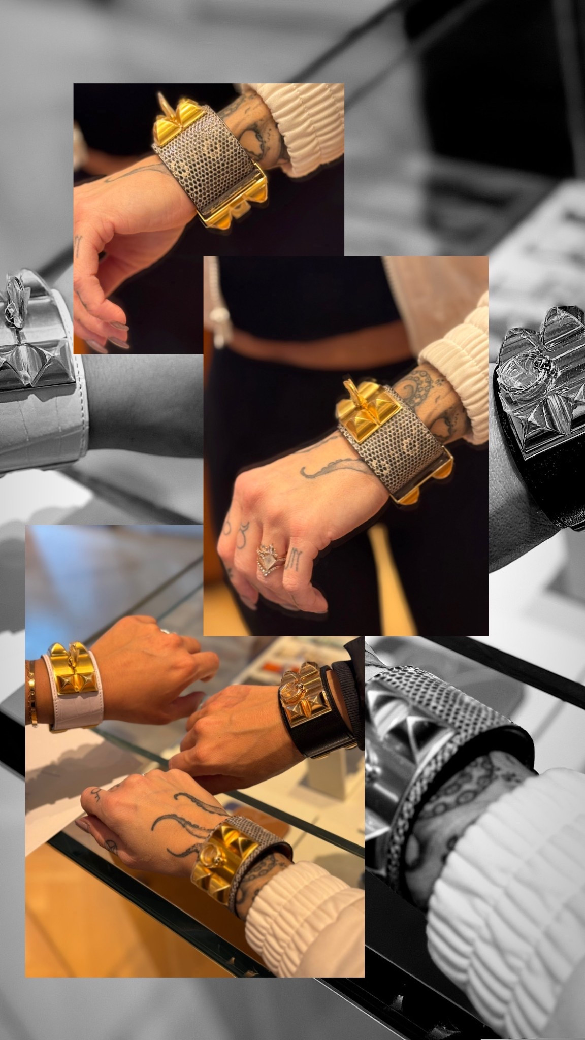 Cannot get over these Hermes Collier bracelets. 🦎