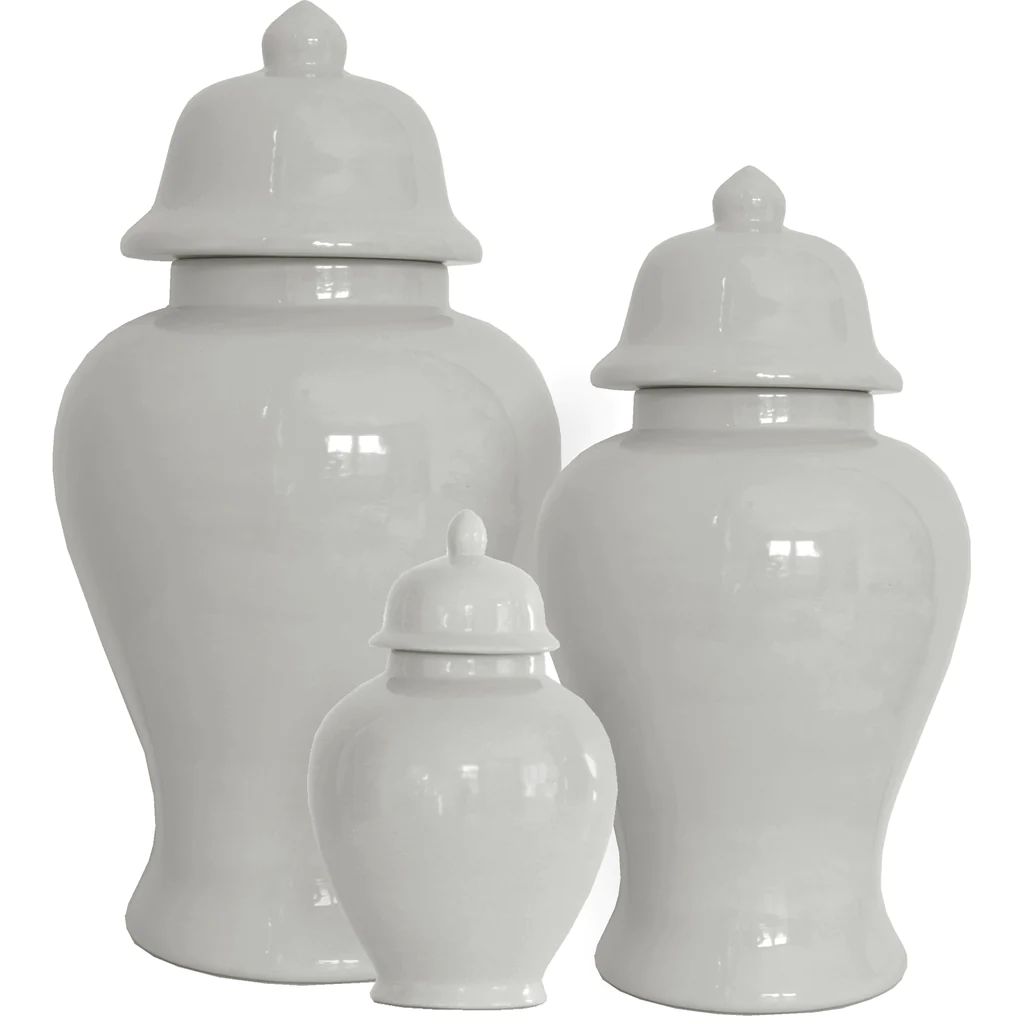 Light Gray Ginger Jars | Lo Home by Lauren Haskell Designs