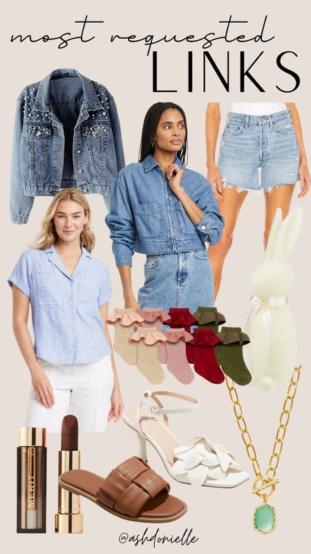 Weekend wishlist - trendy fashion - spring fashion - Easter decor - favorite beauty - cute baby - spring denim - denim on denim - necklace - spring outfit ideas - new makeup - must have shoes - target spring shoes 

#LTKstyletip #LTKSeasonal