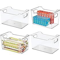 mDesign Large Plastic Home, Office Storage Organization Bin Basket with Handles - for Cabinets, C... | Amazon (US)