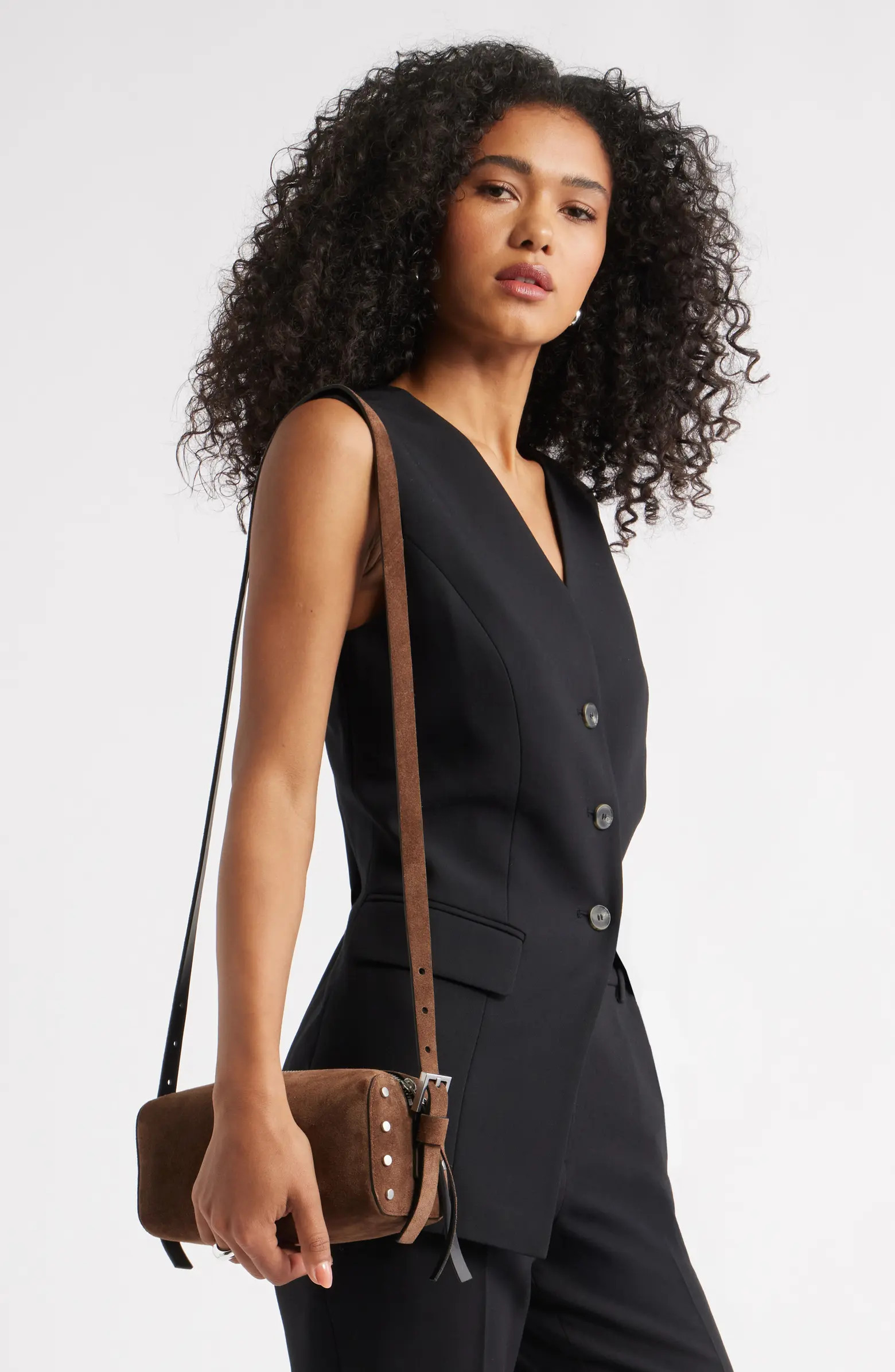 Miro Barrel Suede Crossbody Bag | Nordstrom