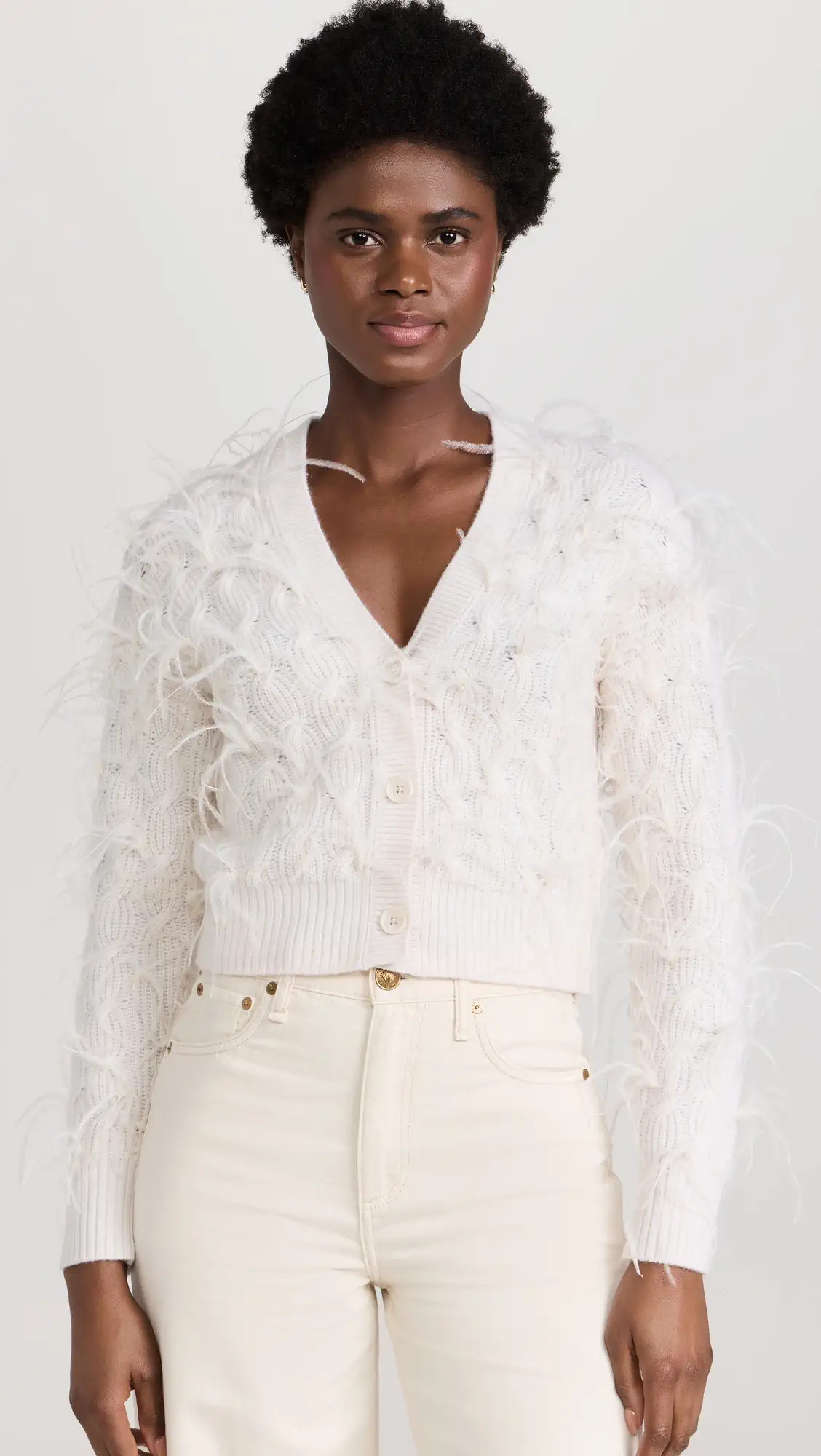 SIMKHAI Andres Cropped Cardigan | Shopbop | Shopbop