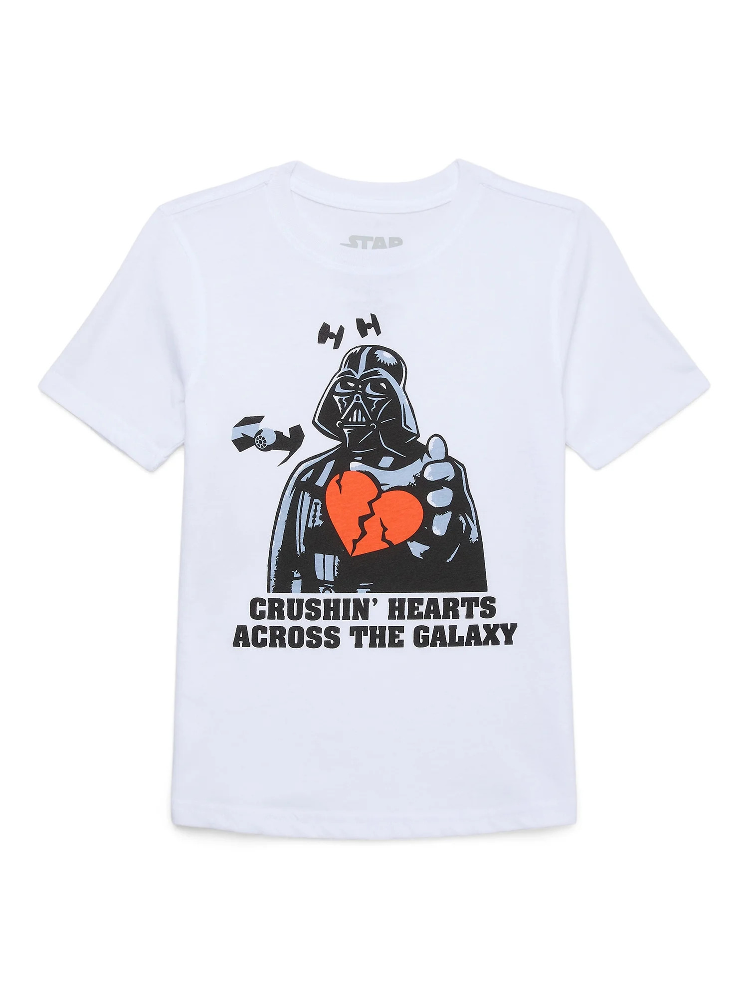 Star Wars Boys’ Vader Valentine’s Day Graphic Tee with Short Sleeves, Sizes 4-18 | Walmart (US)