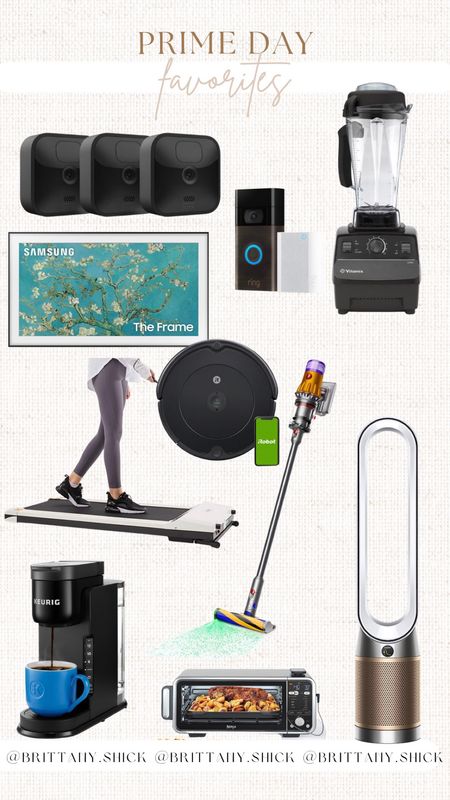 Amazon Prime Day Deals Sales
Samsung Frame TV 
Blink Security Cameras
Ring Doorbell
Vitamix 5200
Under Desk Walking Pad 
iRobot Roomba
Dyson Slim Cordless Vacuum
Dyson Formaldehyde Air Purifier
Keurig Coffee Maker

#LTKsalealert #LTKhome #LTKxPrimeDay