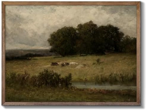 XOCUUI Unframed Canvas Wall Art Vintage Decor, Home Decor Vintage Landscape Oil Painting Canvas W... | Amazon (US)