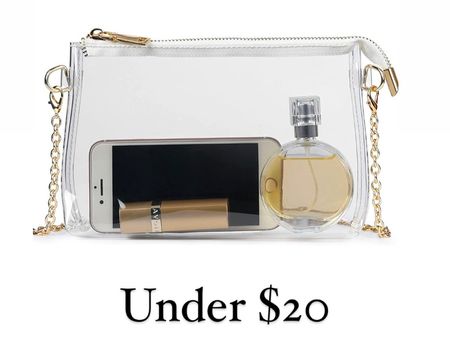 Under $20 clear stadium bag! Perfect for any sports playoff event or concerts. Gold. Amazon find. 

#LTKunder50 #LTKitbag